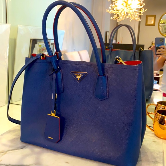 Medium Saffiano Leather Double Prada Bag - Picture 2 of 6